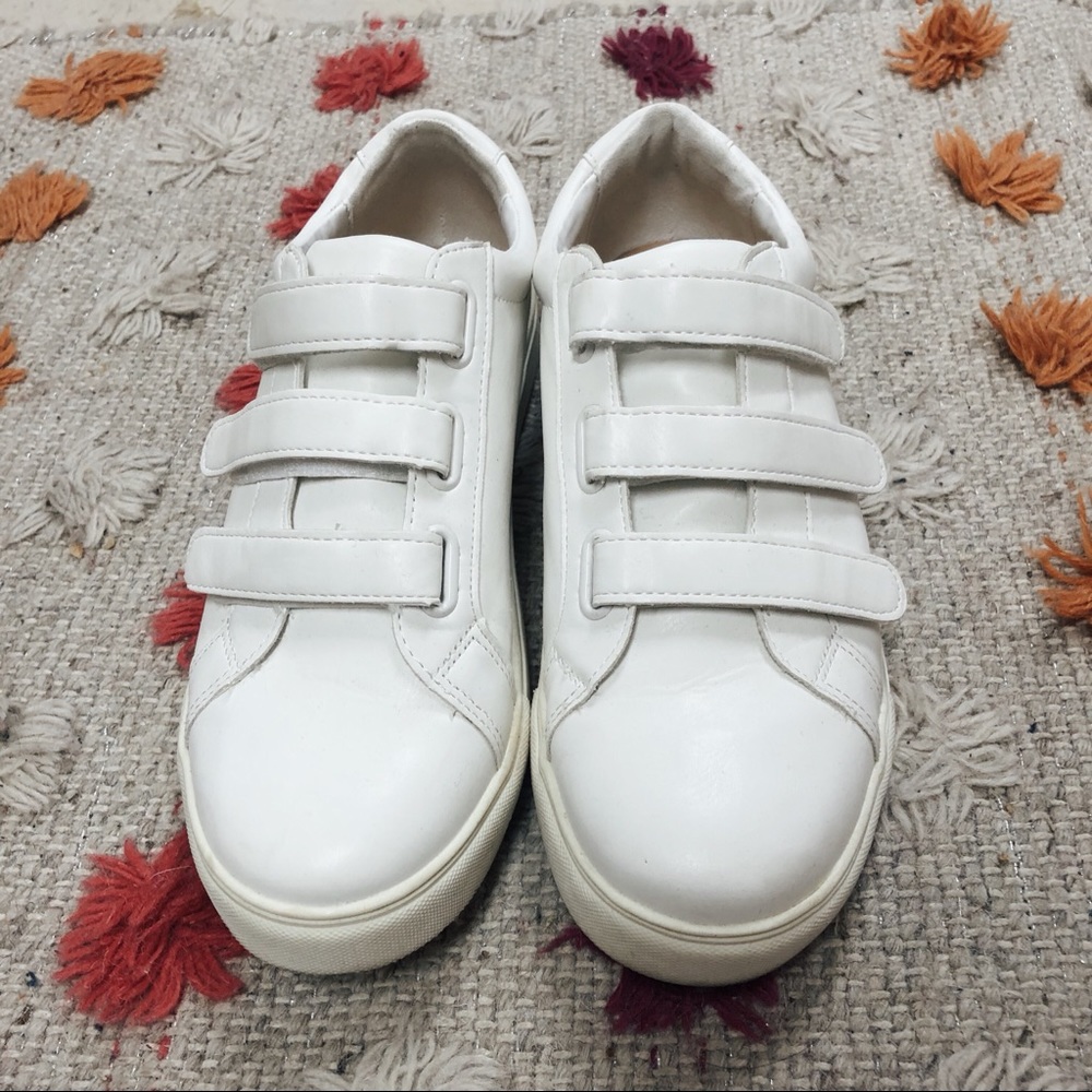 White Velcro Sneakers